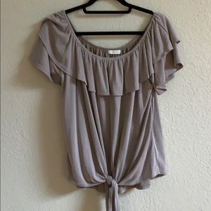 Boutique off the shoulder ruffle top Medium
